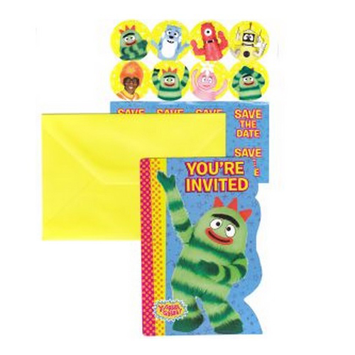 Yo Gabba Gabba Invitation Set W Envelopes 8ct 2632